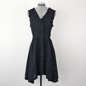 Sundance White Black Dancing Polka Dot Dress 10